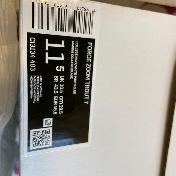 Nike Force Zoom Mike Trout 7 Baseball Cleats Blue/White Size CI3134-403 NEW main image 4